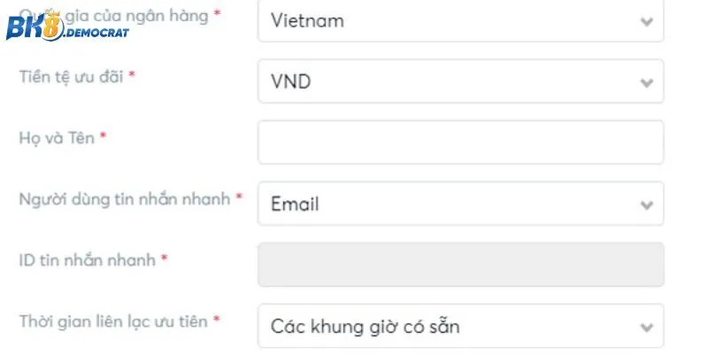 Những dữ liệu cá nhân mà chính sách bảo mật BK8 thu thập